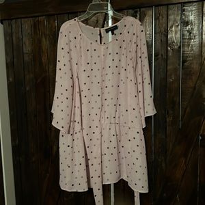 Like new pink polka dot shirt